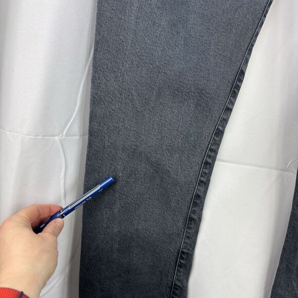 AGOLDE Toni Jeans Women's 27 Black Stretch Distressed Frayed Straight Mid Rise - Picture 11 of 16